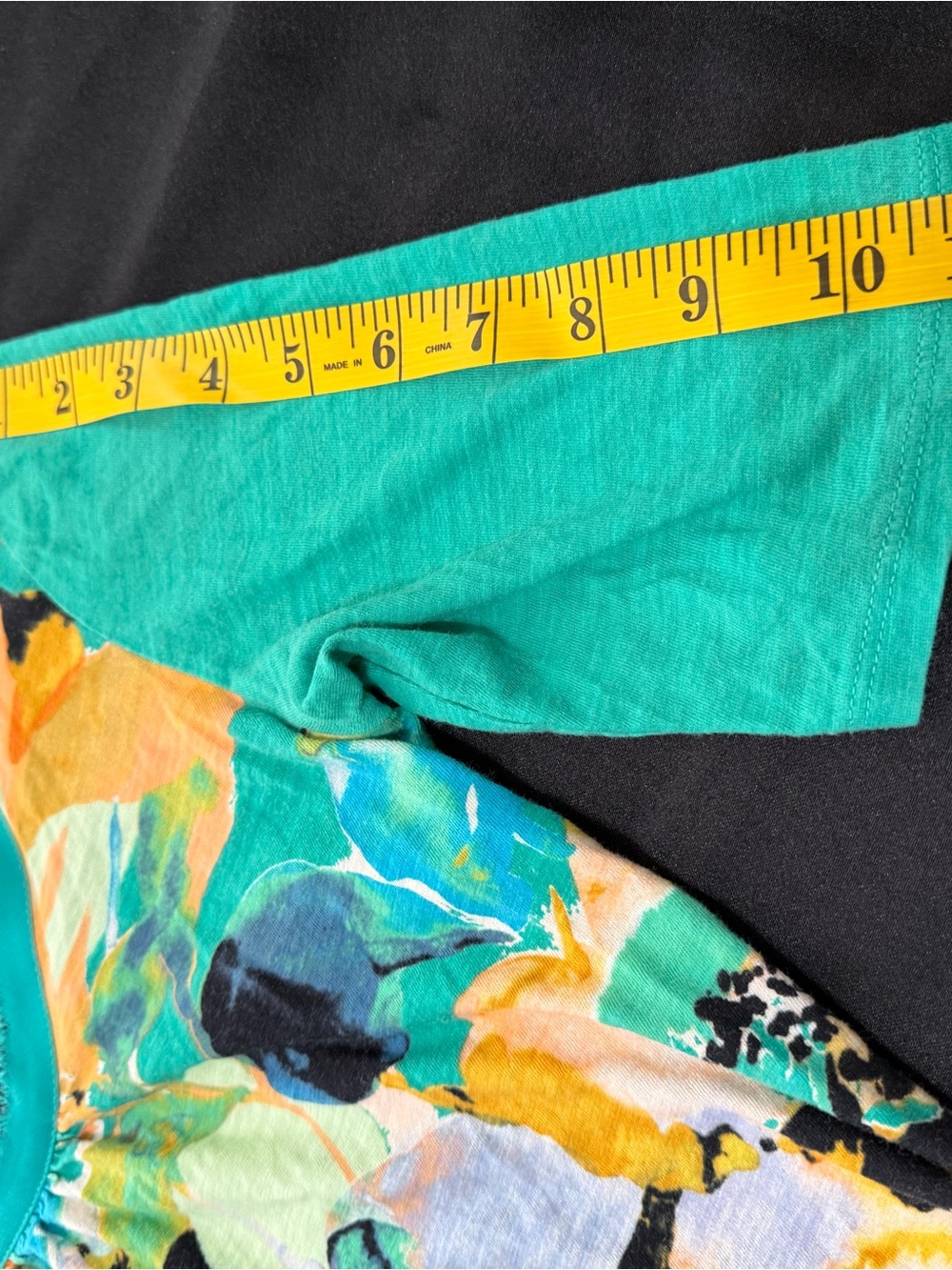 Akemi + Kin Green Floral Bow Back Cotton Top S - Picture 7 of 7